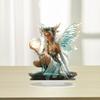 Moon Fairy Desktop Decor with Base Acrylic Ornament for Home Office