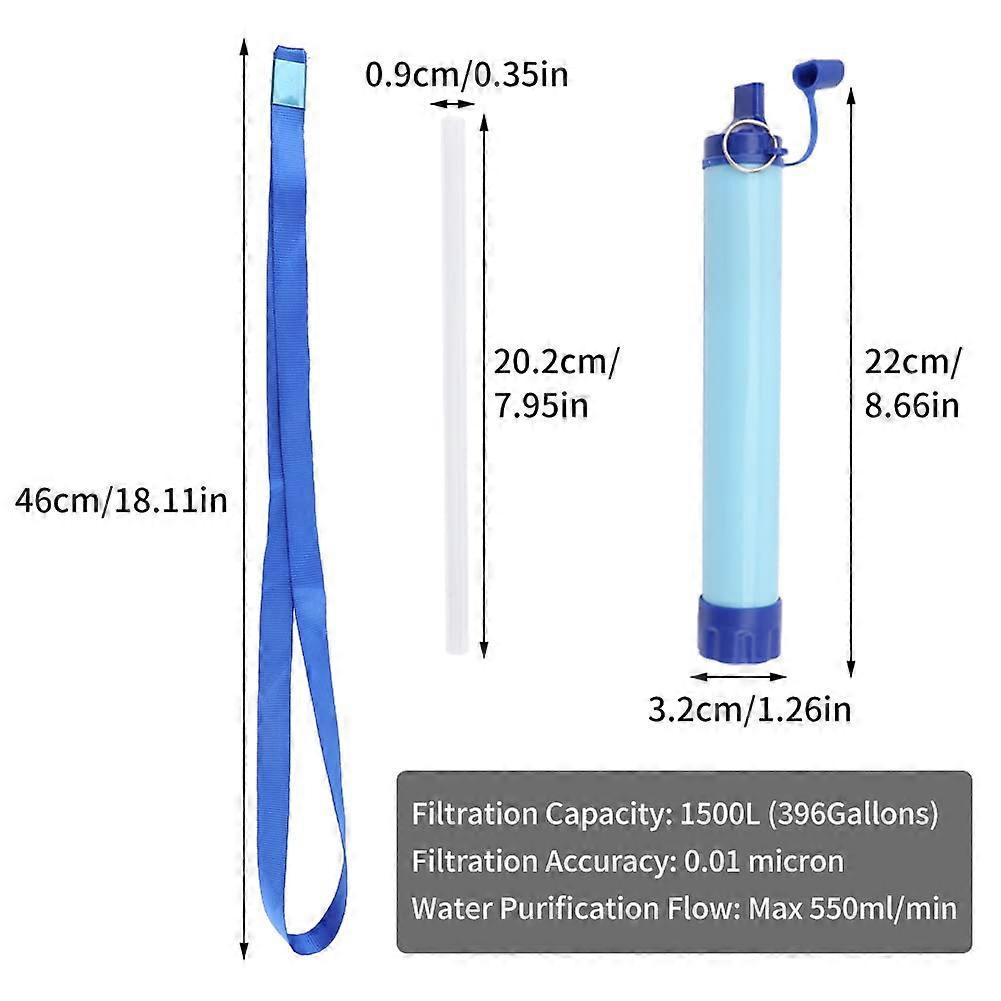 Personal Water Filter, Outdoor Water Filter Purifier Filtration Straw Water Filter, Water Filter Straw Emergency