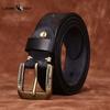 Retro Personality Embossed Matte Leather Belt Men's First Layer Cowhide Casual Jeans Belt