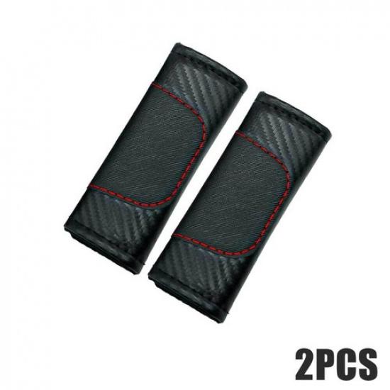 2Pcs Universal Carbon Fiber Car Interior Roof Handle Cover Protector Accessories