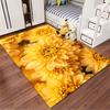 Golden Floral Pattern Carpet Suitable As a Non-slip Mat for the Living Room or Bedroom Sofa