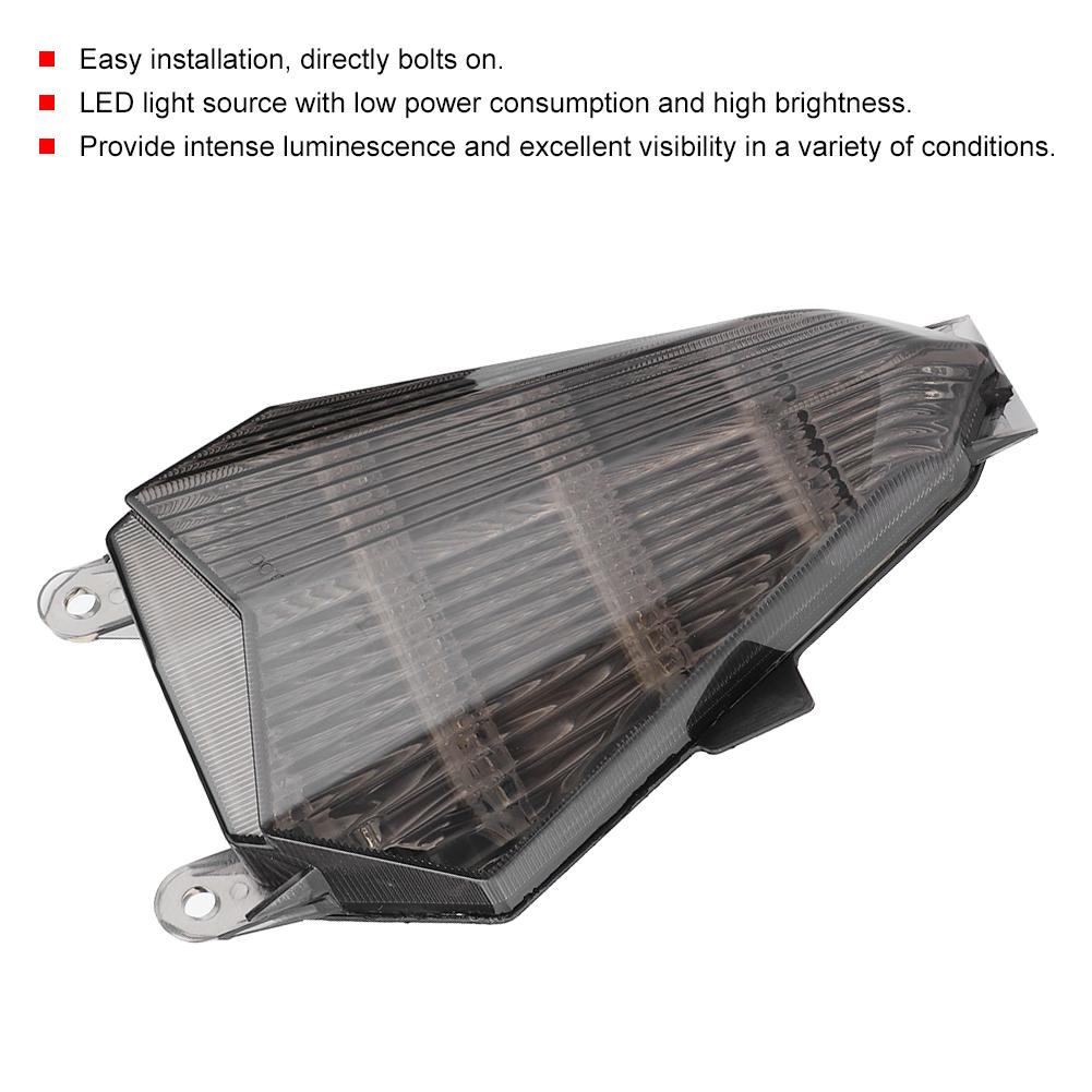 Motorcycle LED Tail Light with Turn Signals Smoky Lens Fit for Yamaha YZF R6 20062016