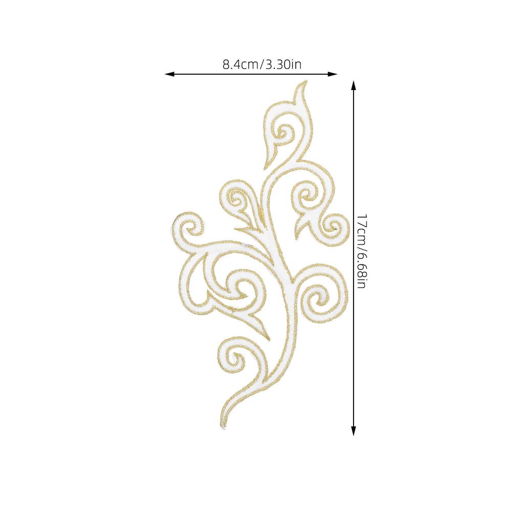 10Pcs Cloud Pattern Embroidered Applique Patches Self Adhesive Backing for Wedding Dress Costume Formal Gown DIY Decoration Iron