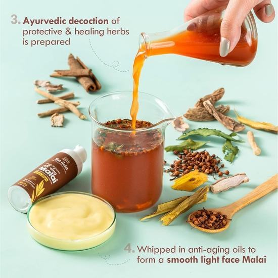Nat Habit All Day Face Cream, Fresh Whipped Flax Bakuchi Face Malai With Vitamins E, C & Omega (Ages 35+, 30g)