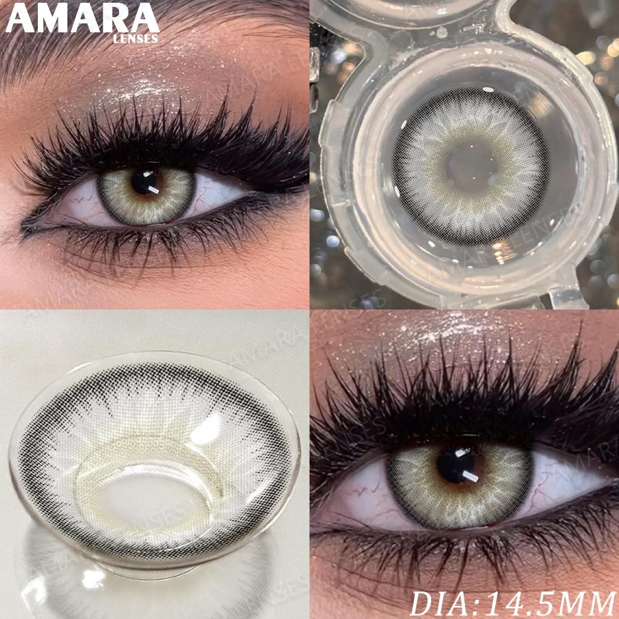 Eyeshare 1 Pair Big Black Color Contact Lenses Natural Gray Lenses Blue Eye Makeup Contacts Yearly Brown Beauty Pupils Eye Cosmetic