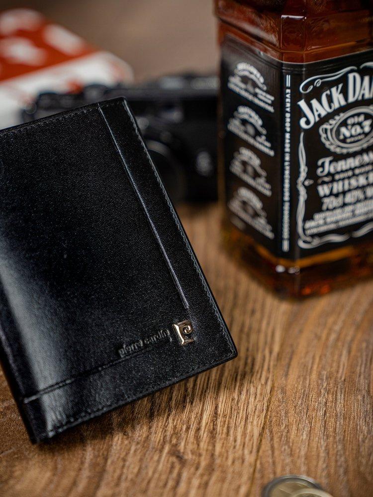 A Vertical, Elegant Men's Wallet Made of High-quality Genuine Leather with RFID Technology - Pierre Cardin