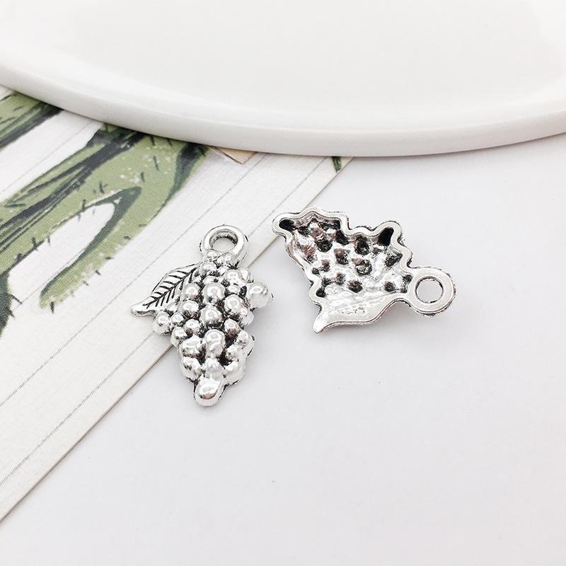 Red Wine Wheat Ear Pendant for DIY Tibetan Silver Jewelry: Earrings, Bracelet, Necklace