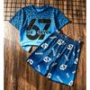 Modisches lustiges Leoparden-Nummer 67 bedrucktes Herren-T-Shirt und Shorts 2-teiliges Set Sommer lässig Outdoor Street Herren- und Damen-T-Shirt-Sets