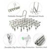 35 Pegs Draining Stainless Steel Rack Clothes Hanger Underwear Hooks Clothes Airer Dryer Socks Clip