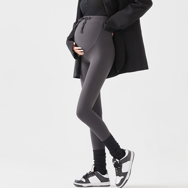 Maternity leggings, autumn and winter, fattened and enlarged size, can't wear the crotch, slim fit, belly support, no belly, yoga pants