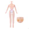 7.5cm Mini Nude Doll Body Head Faceplate Backplate Kit for Petite DIY Making Accessories