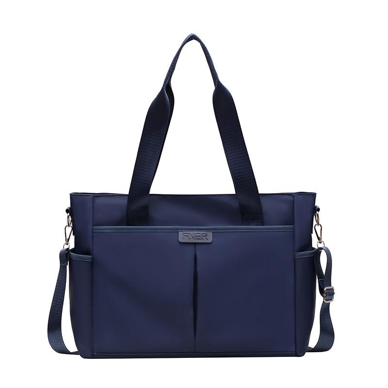 

Водонепроницаемая сумка-тоут для женщин, большая вместимость, модная простая сумка через плечо, повседневная, портативная сумка-мессенджер для поездок на работу Length 38 Height 28 Thickness 14 королевский синий