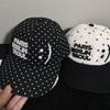 Smiling Face Polka Dots Star Letters Baseball Cap Women Deepen Big Head Circumference Casual Versatile Baseball Cap Men Trend