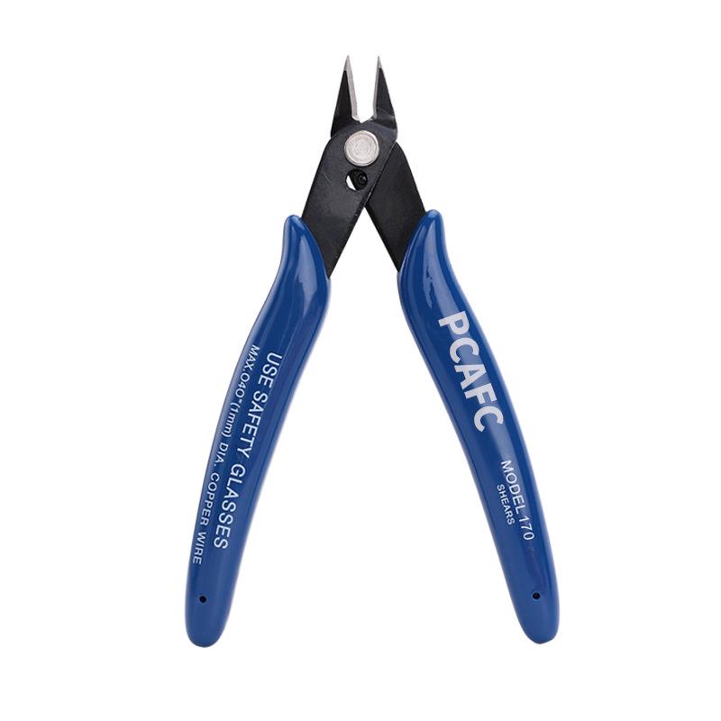 170II Ruyi Small Blue Oblique Nozzle Pliers for DIY Gundam Models, 5-inch and 3.5-inch Sizes