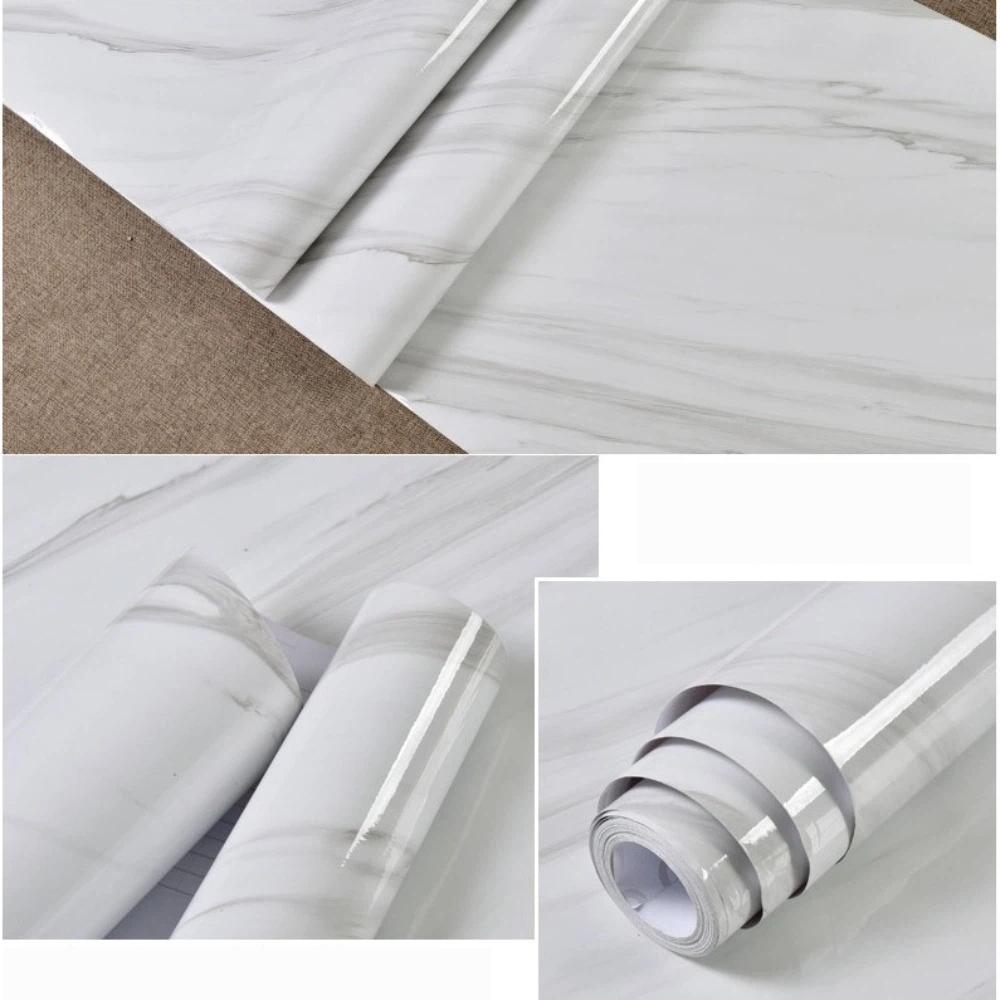 40/60cm Marble Grain Stickers Oilproof Self-Adhesive Decorative Film Waterproof Stickers Desktop