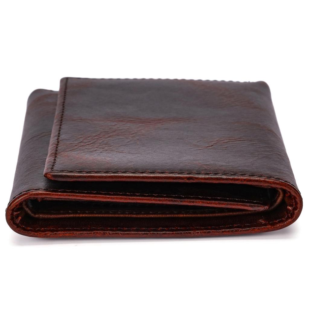 2025 Men's Vintage Genuine Leather Wallet Classic Billfold Card Holder Slim Male Purse for Daily Travel Use