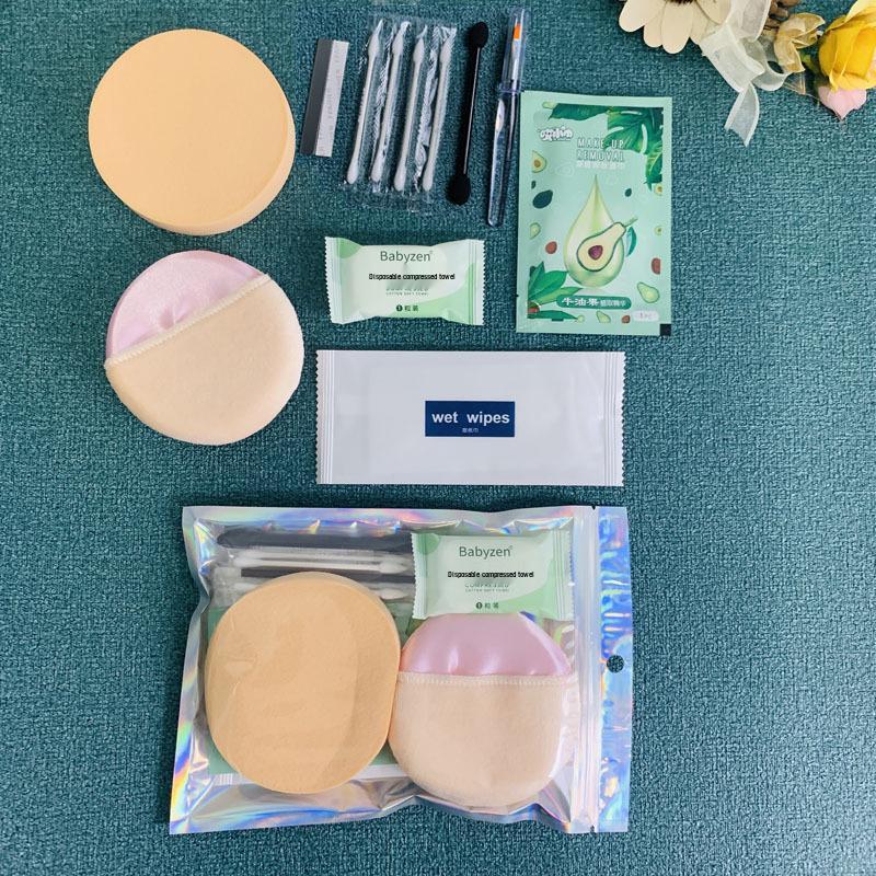 

Набор инструментов для свадебного макияжа: Одноразовые пуховки для пудры, кисти для губ, ватные палочки и аппликаторы для теней для влажного и сухого использования