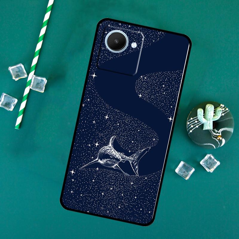 Starry Orca Whale Shark For Realme 11 9 10 12 Pro Plus C55 C53 C51 C33 C31 C30 C25s C21Y C15 GT3 GT5 GT Neo5 Case