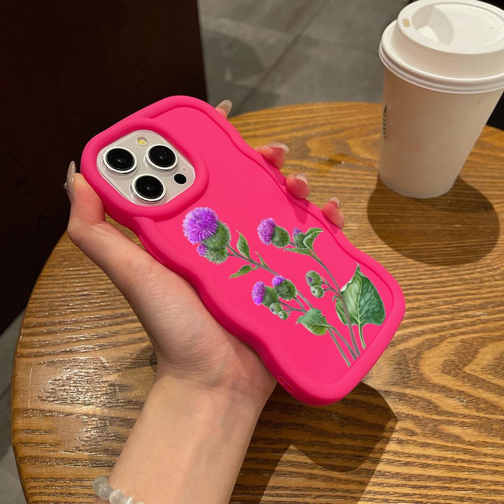 

Чехлы для телефонов N75 Butterflies flowers Macaron Wavy Edge для iPhone 16 Pro Max Samsung S24 S23 Ultra A35 A54 A55 Xiaomi Redmi Note 13 Противоударный чехол Samsung A34 5G