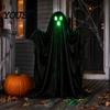 Spooky Yard Decor Halloween Light Up Ghost Decoration, Lighted with String Light, Garden Ornaments Standing Black for Outdoor Lawn Porch Accents