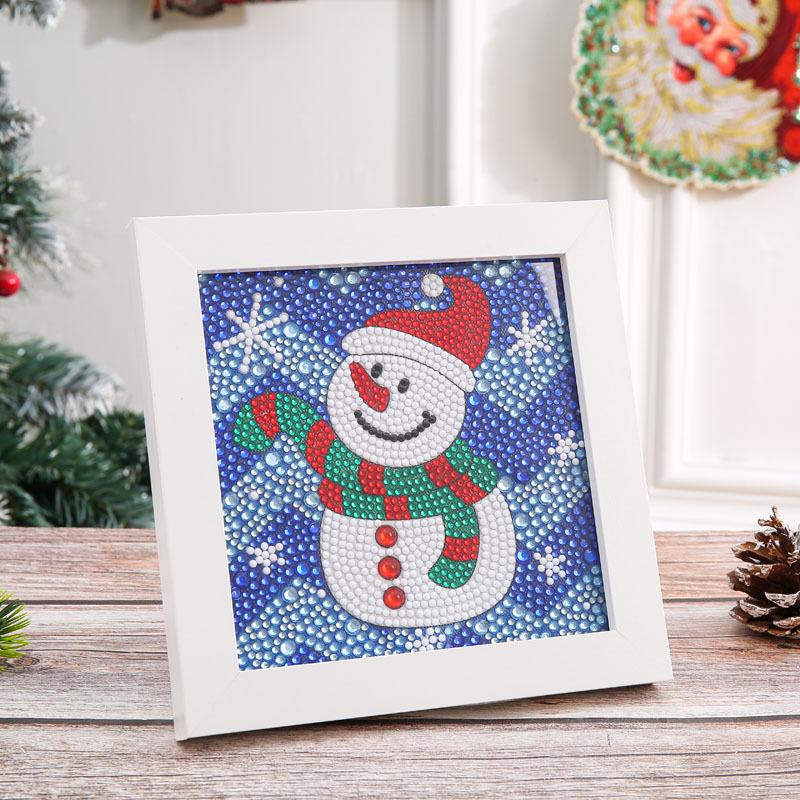 New Diy Diamond Painting Solid Wood Photo Frame Boxed Diamond Sticker Owl Cartoon Hand-Pasted Diamond Painting