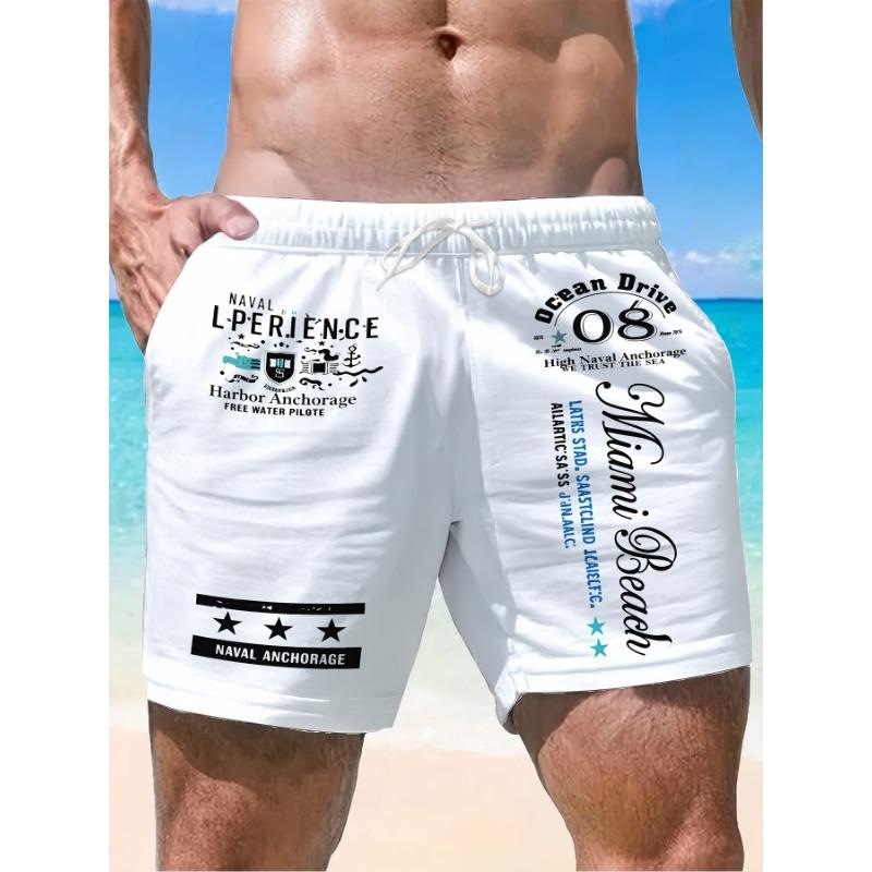 Herren lässige geometrische Print-Shorts, Sommer Outdoor komfortables und trendiges Design