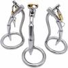 Manyjoy 3 Size Stainless Steel Male Chastity Cage Device Cock Ring Urethral Dilator Penis Plug Lock Adult Game Sex Toys for Men