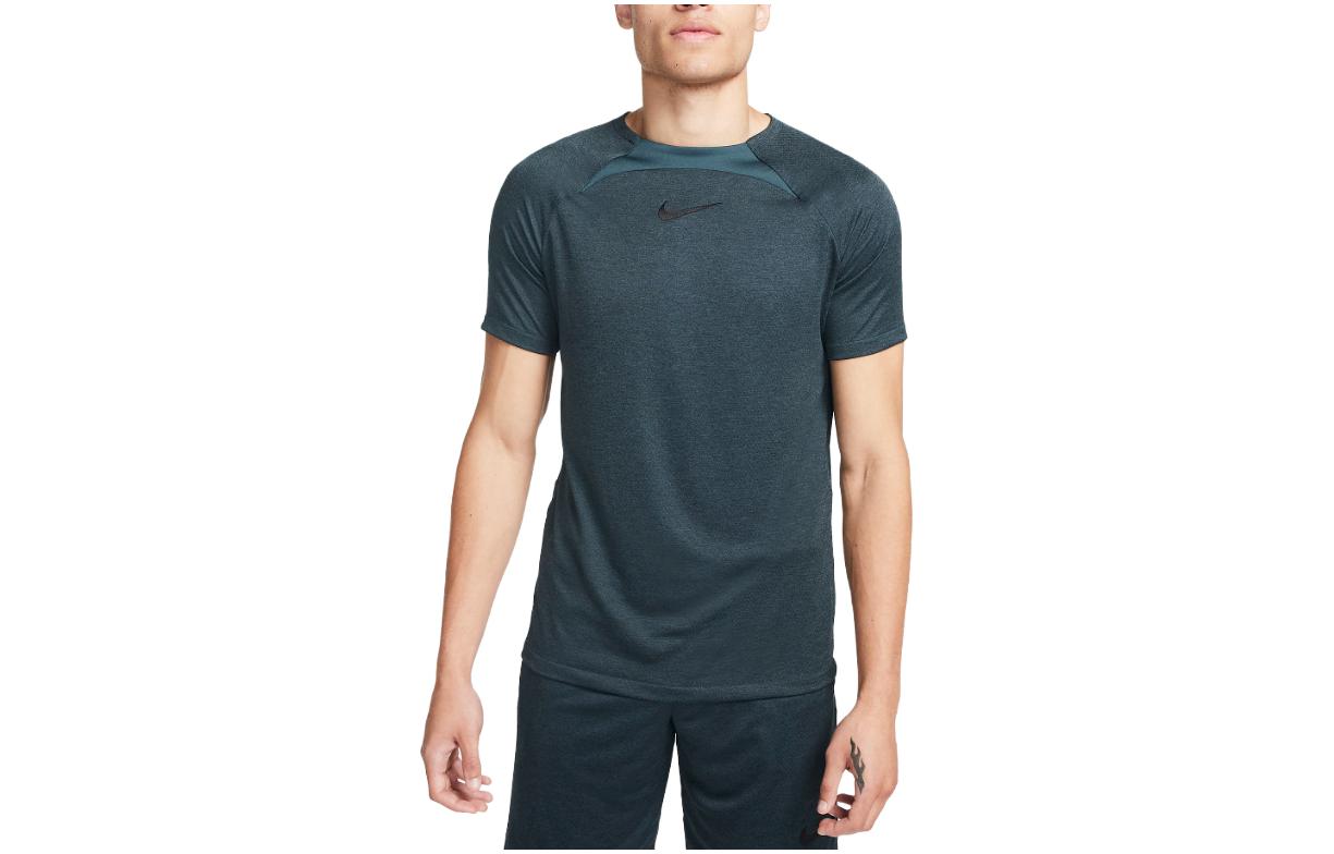 Nike T Shirts Men s Dark Blue Crew Neck Moderate Straight Fit FB6333-328 L
