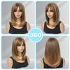 European-Style Eight-Character Bangs Layered Short Straight Hair Wig - Breathable, Machine-Made, Hot-Selling Chemical Fiber for Women