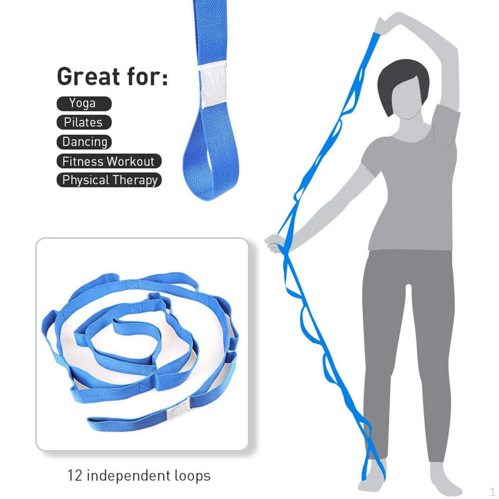 

, 12 Loop Yoga Non elastic for Stretching, Pilates, Dance, Gymnastics, and Athletic Trainers зелений