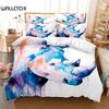 Cartoon Nashorn Bettwäscheset Bettbezugset 3D Bettwäsche Digitaldruck Bettwäsche Queen Size Bettwäscheset Modisches Design