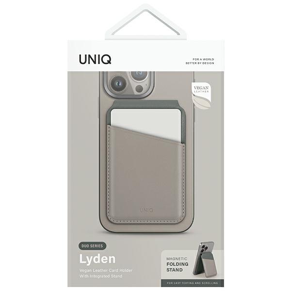 Uniq Lyden Ds Magnetyczny Portfel Rfidi Stojak Na Telefon Beżowo-Zielony/Ivory-Lichen Green