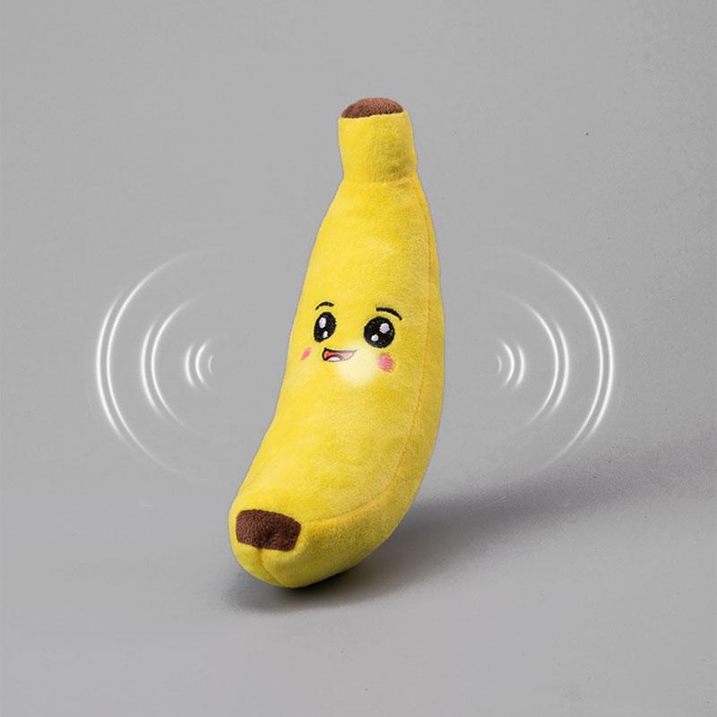Squeaky Banana Plush Dog Toy Durable Chew Molar Interactive Pet Toy For Puppy Small Medium Dogs Self-Playing Supplies
