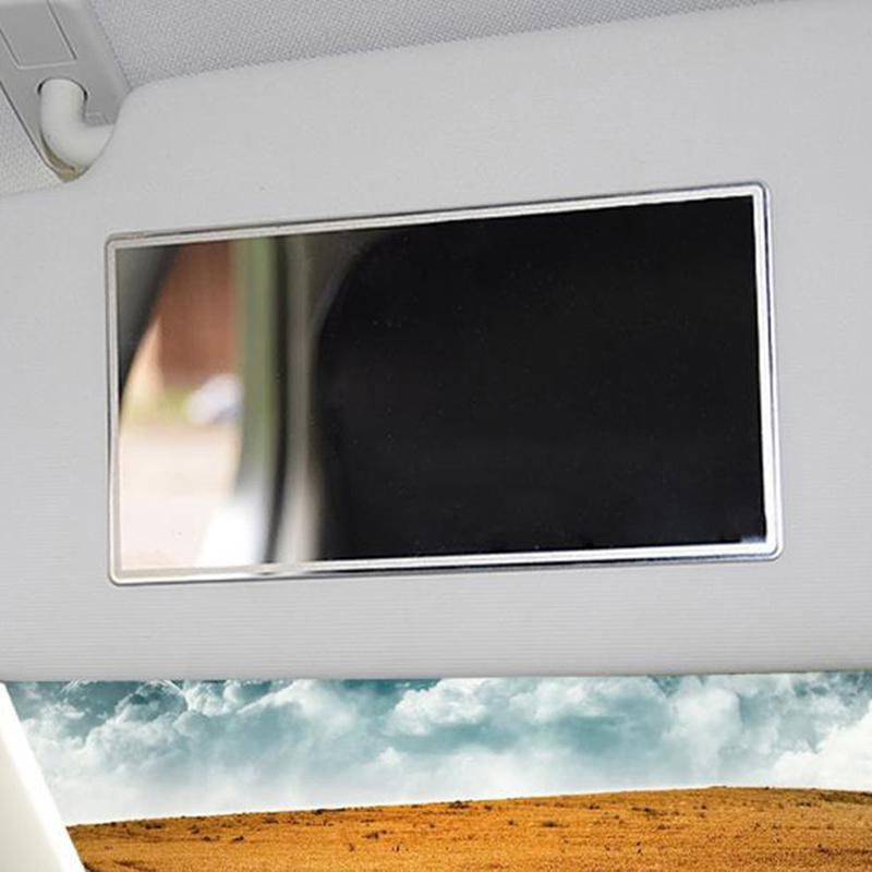 Sun-Shading Visor Makeup Stainless Steel Mirrors Portable Car Interior Mirror