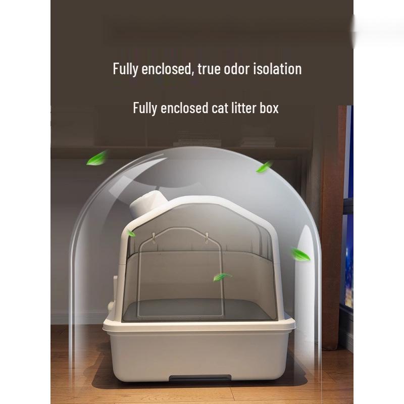 Extra Large Odor-Proof Enclosed Cat Litter Box