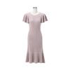 Francfranc Moist Feather Knit Glitter 2025 Relaxed Knit Dress Dress, Pink, Model,