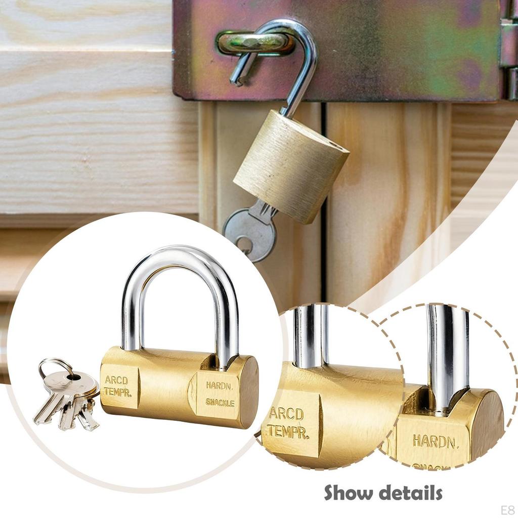 Heavy Duty, Metal Padlock with Key And , Ideal for Storing Small Items In Drawers, Cabinets,