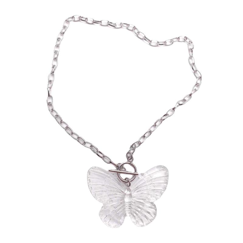 

Butterfly Necklace Female Temperament Niche Ot Buckle Collarbone Chain Korean Version Student Adjustable Chain Jewelry 1