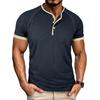 Men’s Slim Fit Lightweight Breathable Raglan Sleeve Henley Neck Short Sleeve Athletic Casual Shirt Top