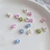 5 Pcs 3D Resin Nail Art Bow Charms With Teardrop Rhinestone Crystal Diamond Accessories Nails Decoration Supplies Material