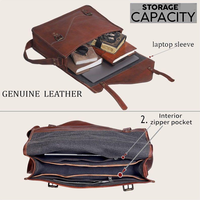 Кожаная сумка через плечо — фото 8