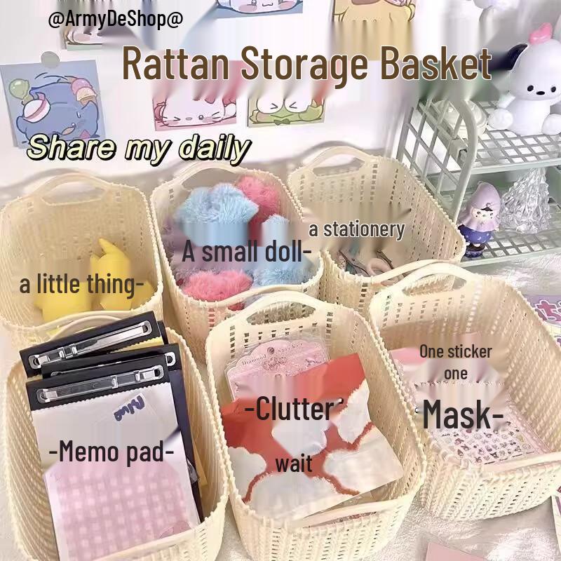 Bayou Plastic Desktop Storage Baskets - 2 Pack