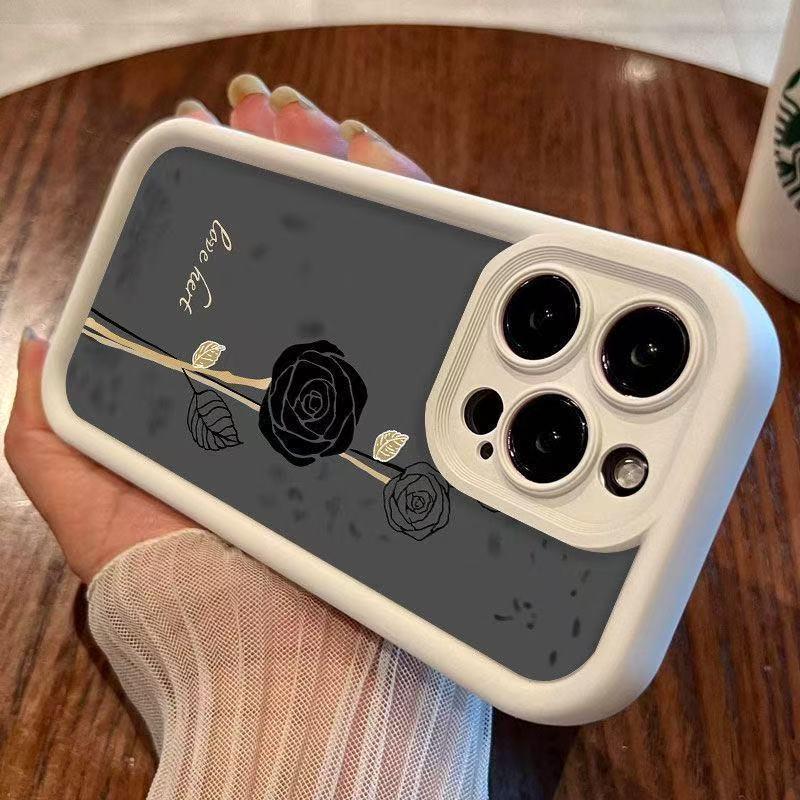 Black Rose iPhone 17 Pro Max Case - Compatible with iPhone 13/14/15/16/17, Custom & Stylish Design
