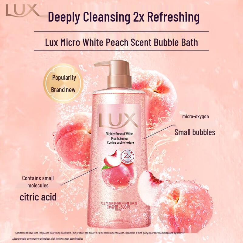 Lux White Peach Scented Shower Gel
