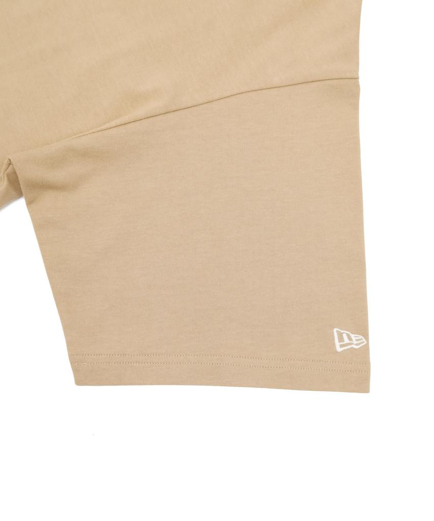 NEW ERA Cotton T Shirt Oversized Box Logo White Camel XL