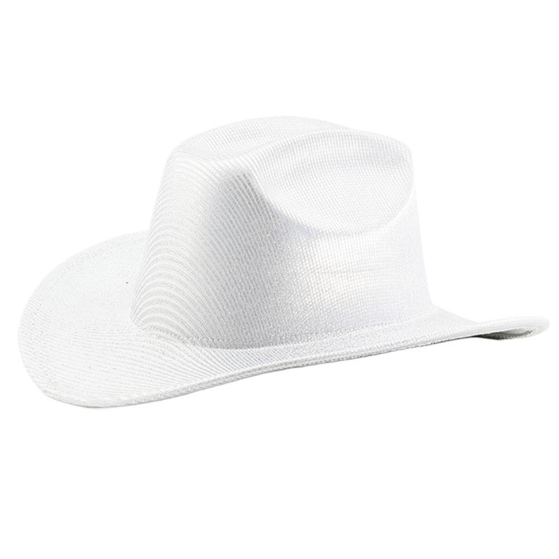 Fluorescence Cowboy Hat for Women Breathable Large Brims Beach Hat Music Festival Hat Bachelorette Party Nightclub Hat