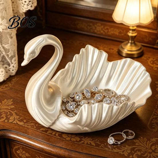 Jewelry Organizer 3D Printed Swan Tray, Shaped Earrings Necklace Ring Trinkets Holder Tray Dish Decorative Keys