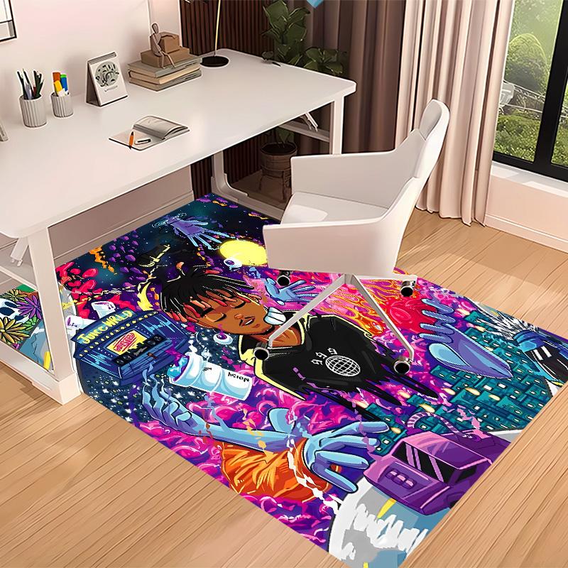 Juice WRLD1 Printed Absorbent Washable Carpet, Non-Slip Bathroom Mats, Kitchen Rugs, Yoga Mat,Living Room Entrance, Camping Picnic Rugs