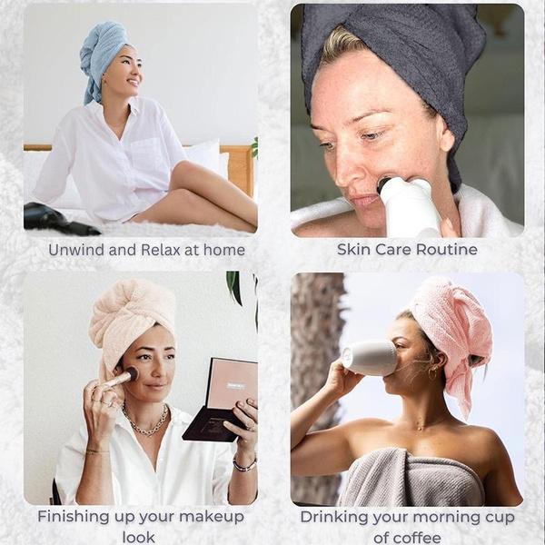 Microfiber Hair Towel Wrap For Women & Kids - Travel & Bathroom Essential - Quick Dry Hair Turban For Curly, Long & Thick Hair 39.37''x23.62''