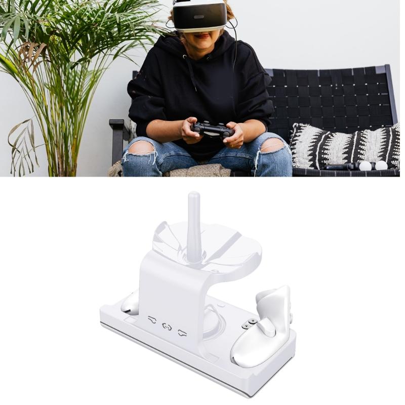 Charging Dock for 3 VR Headset Charging Stand Charging Station Headset Controllers High Speed LED Charging Stand